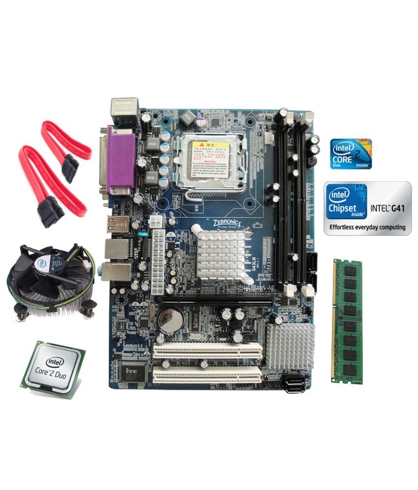 Zebronics G41 Motherboard Combo With 2gb Ddr3 Ram And 2 4 Ghz Core 2