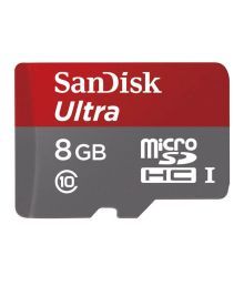 SanDisk Ultra microSDHC UHS-I Card, 8GB, CLASS 10+ SD Adaptor