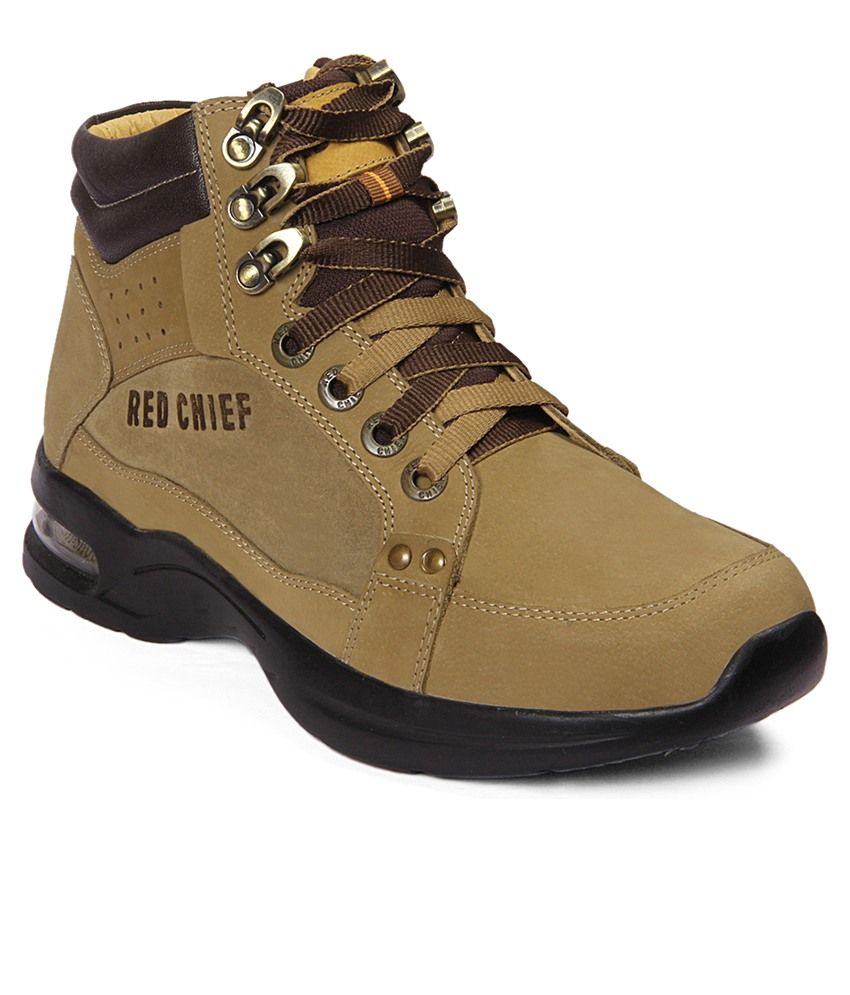 red chief long boot shoes