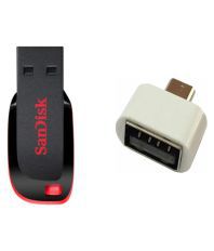 Sandisk 8 GB Cruzer Blade Pen Drive with OTG Adapter