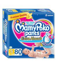 Mamy Poko Pants (Extra Absorb) Small 4-8 Kg 80 Pcs