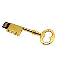 Quace 16 GB Gold Key Pen Drives Golden
