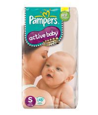 Pampers Active Baby 5 Star Skin Comfort- Small (3-8kg)- 46p...