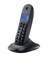 Motorola C1001LBI Cordless Landline Phone - Black and White