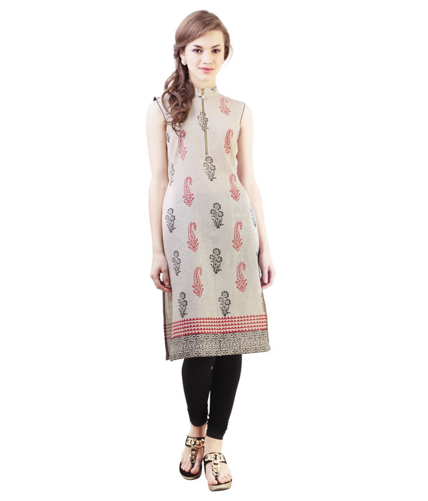 sleeveless frock kurti