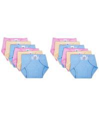 Baby Joy Multicolor Cotton Diaper - Set of 12