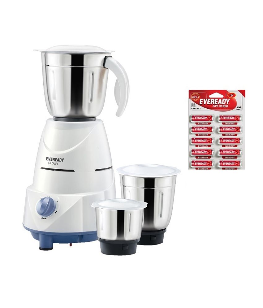 Eveready GLOWY Mixer Grinder White and Blue Price in India Buy