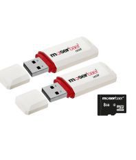 Moserbaer Knight 16 Gb Pen Drive (Pack Of 2) With 8 Gb Mi...
