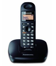 Panasonic KX-TG3611SXB Cordless Landline Phone (Black) 