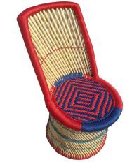 Ecowoodies Multicolor Cane Straight Back Chair