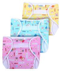 Chhote Janab Multicolour Cloth Diaper - Set of 3