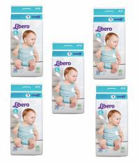 Libero White Regular Diaper - Pack of 5