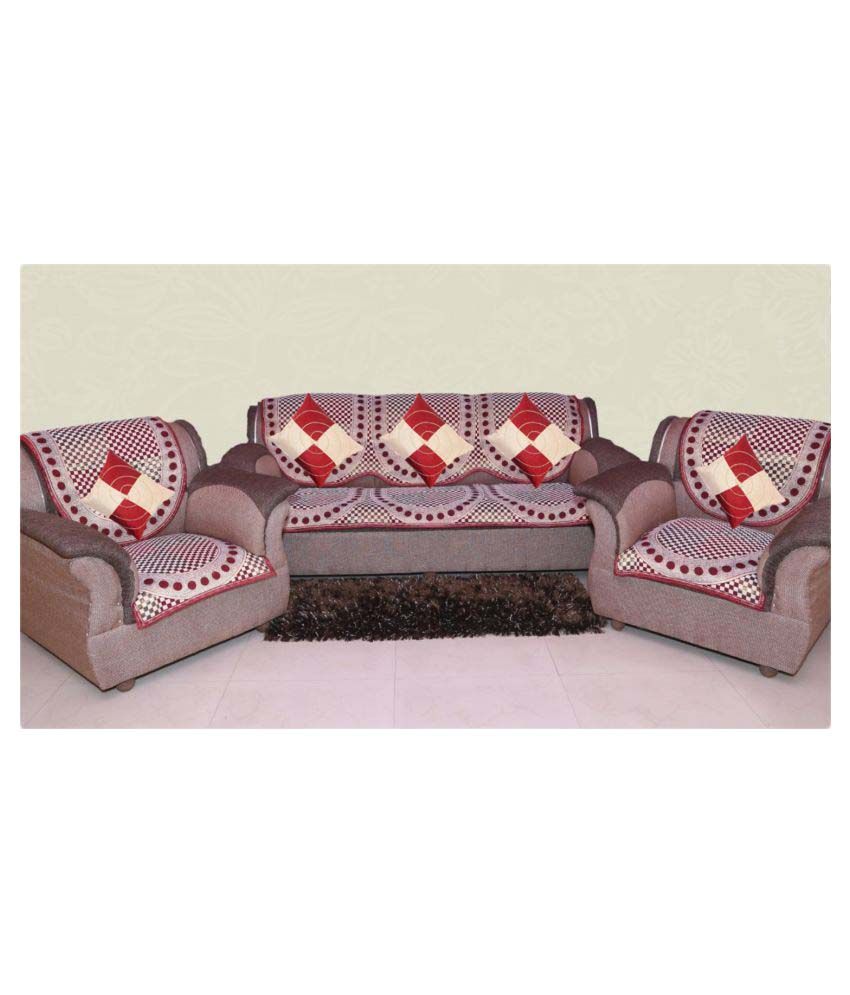 Fab Nation 5 Seater Sofa Cover Set & 5 Cushion Cover Buy Fab Nation 5