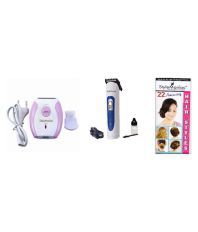 Style Maniac combo Epilator ak-2001 and Trimmer and a ultimate hair style booklet FREE  Epilator ( Pink and White )