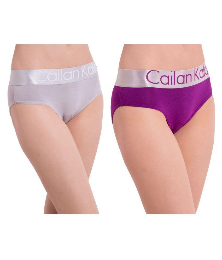 Buy Cailan Kalai Multi Color Poly Cotton Bikini Panties Online At Best