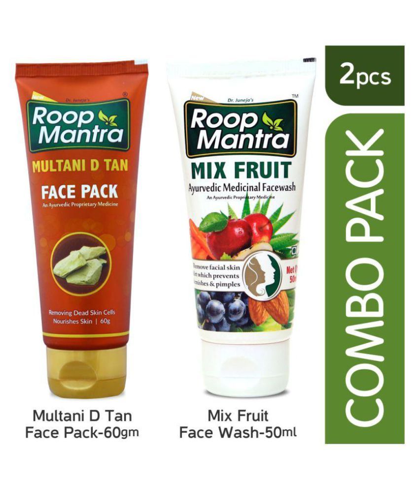 Roop Mantra D Tan Face Pack Gm Mix Fruit Face Wash Ml Face Pack