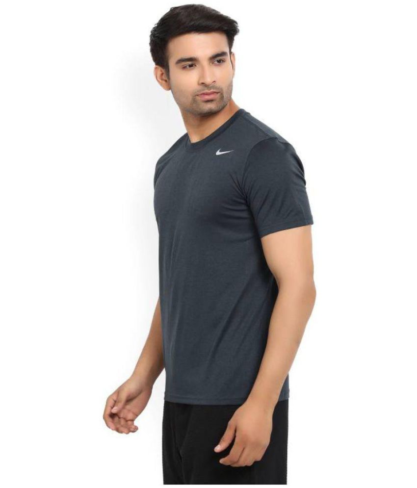 Nike Grey Polyester Lycra T Shirt Buy Nike Grey Polyester Lycra T