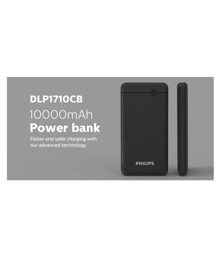 Philips DLP1710CB 10000 MAh Li Polymer Power Bank Black Power Banks