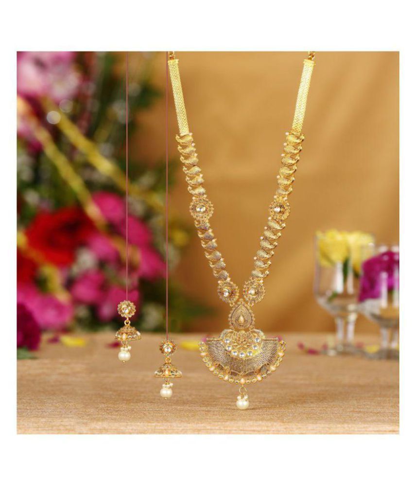 Sukkhi Alloy Golden Collar Traditional 18kt Gold Plated Necklaces Set