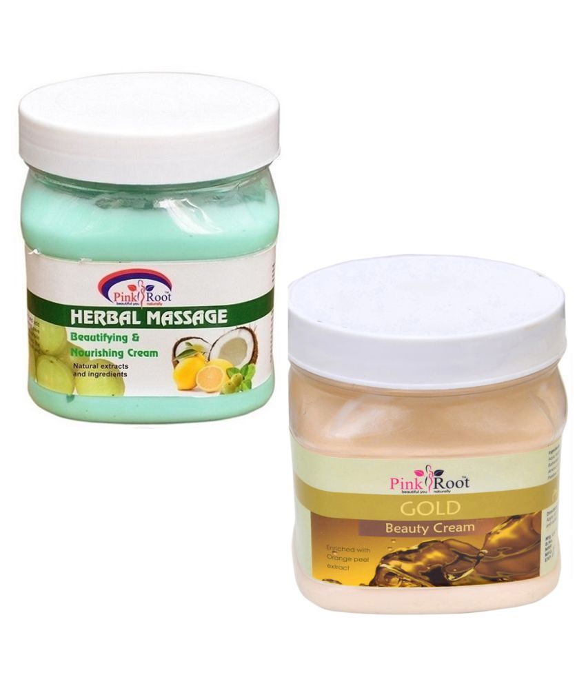 Pink Root GOLD CREAM500GM WITH HERBAL CREAM Day Cream 500 Gm Pack Of 2