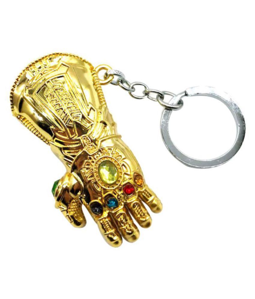 Avengers Thanos Infinity Gauntlet Gloves Pendant Car Key Ring Holder