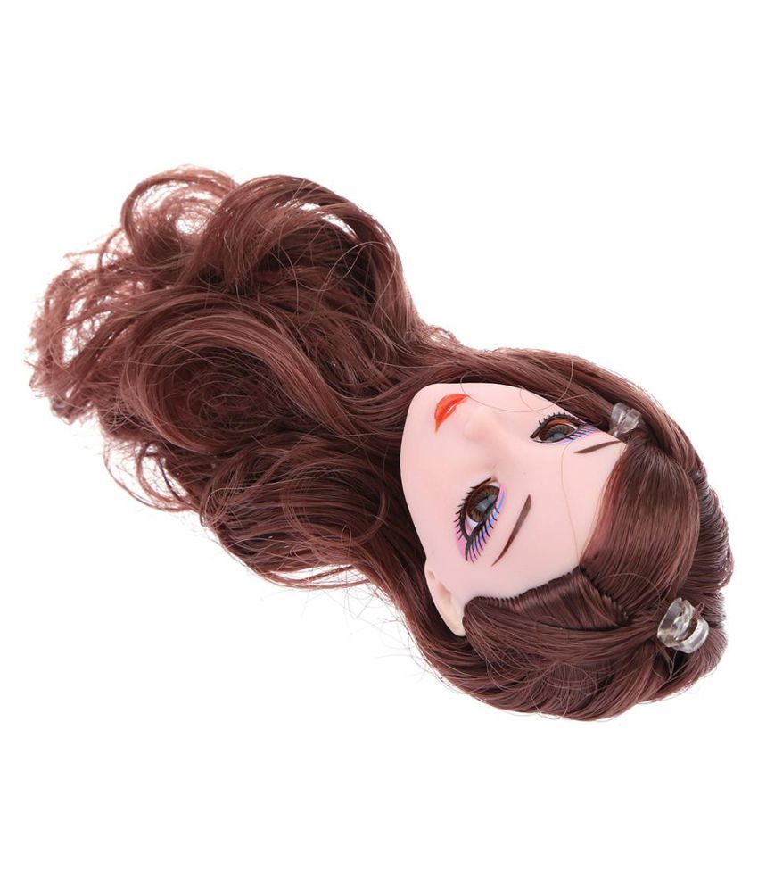 D Pvc Naked Doll Head With Brown Curly Hair Plastic Cake Baking Mold