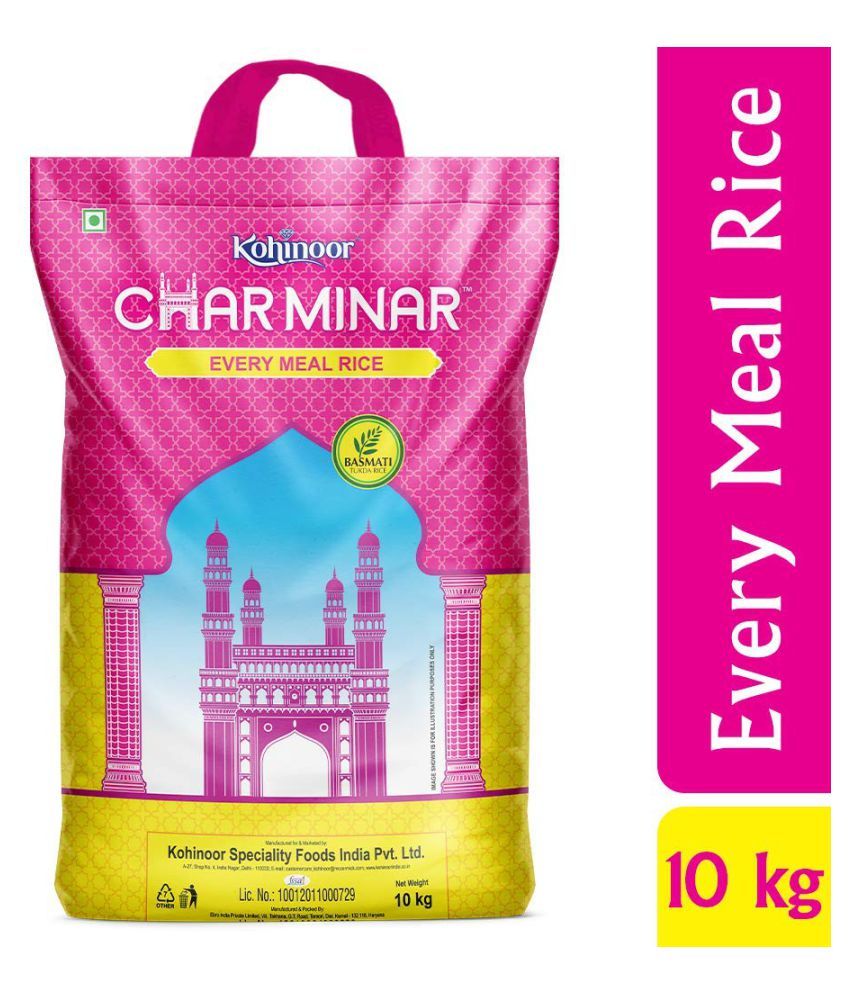 Kohinoor Raw Charminar Everymeal Basmati Rice Mogra 5kg Rice 5 Kg