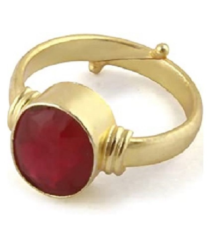 6 Ratti Natural Ruby Manik Stone Unheated Lab Certified Pure Gold