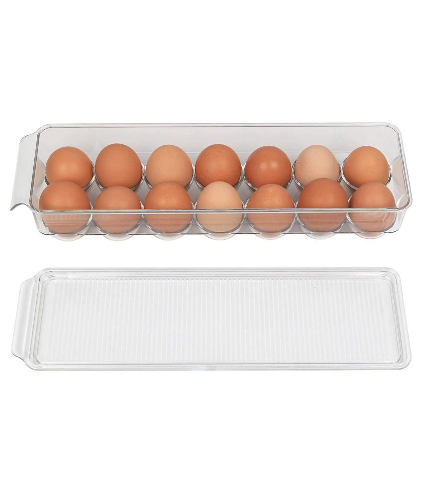 Ollection 14 Grids Egg Storage Box Refrigerator Crisper Egg Holder Egg