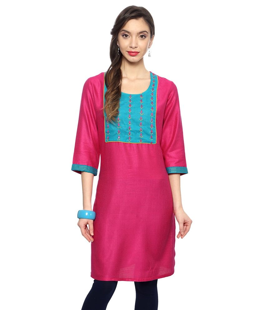 pink kurti matching pant