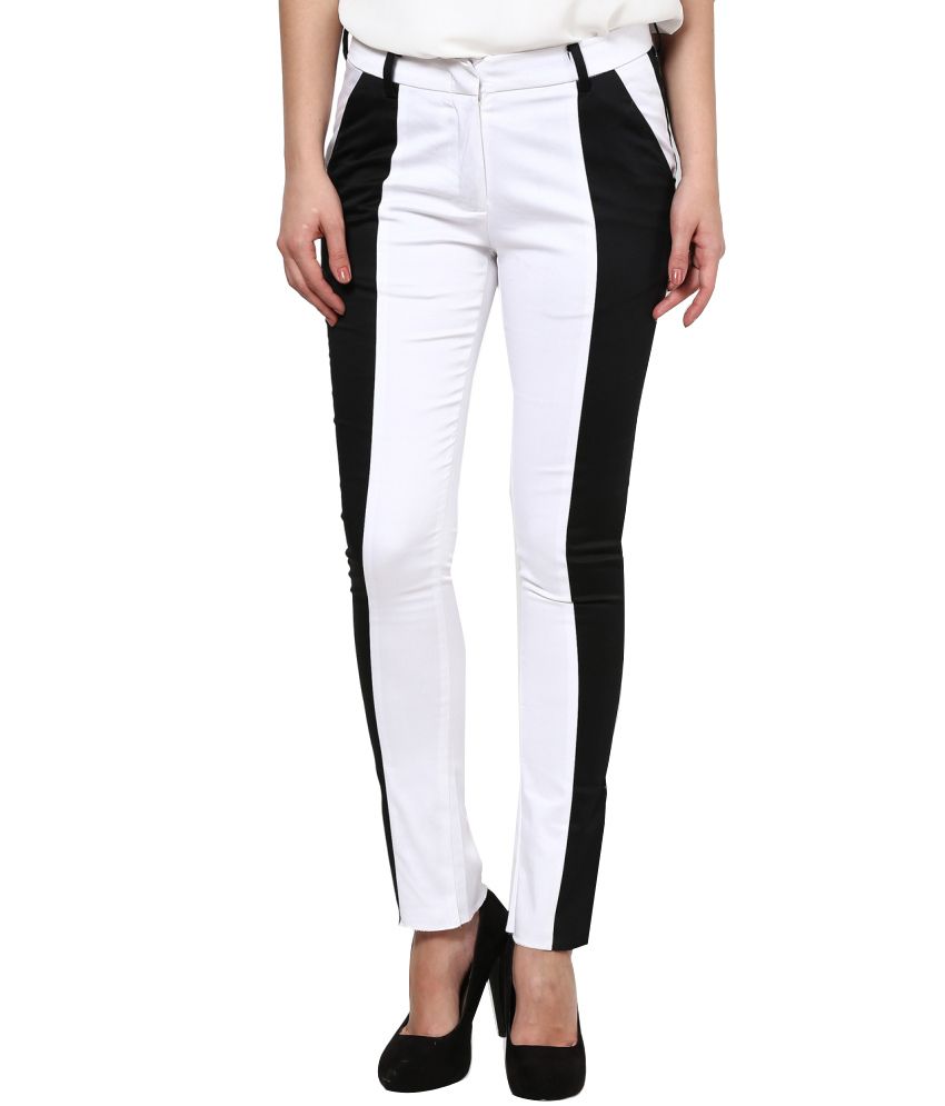 Buy Kaaryah White Cotton Trousers Online at Best Prices in India - Snapdeal