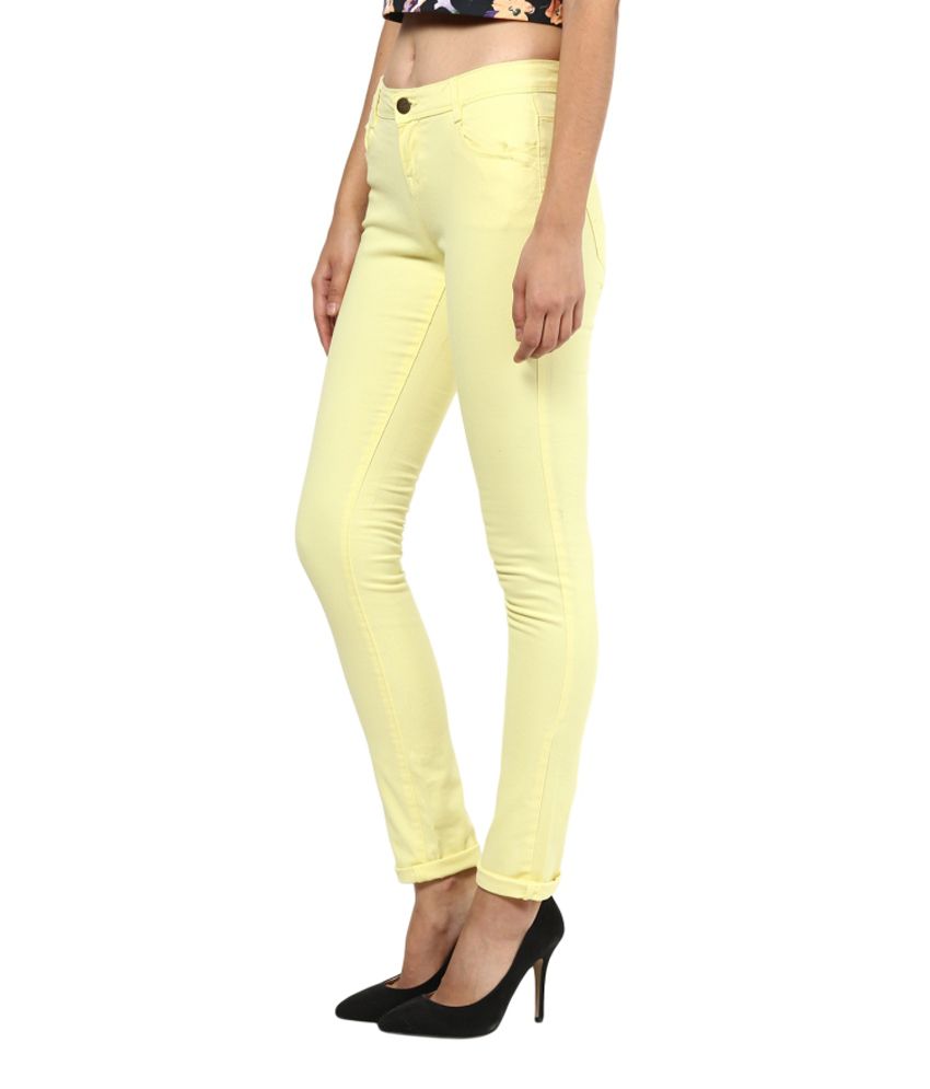La Rochelle Yellow Denim Jeans - Buy La Rochelle Yellow Denim Jeans ...