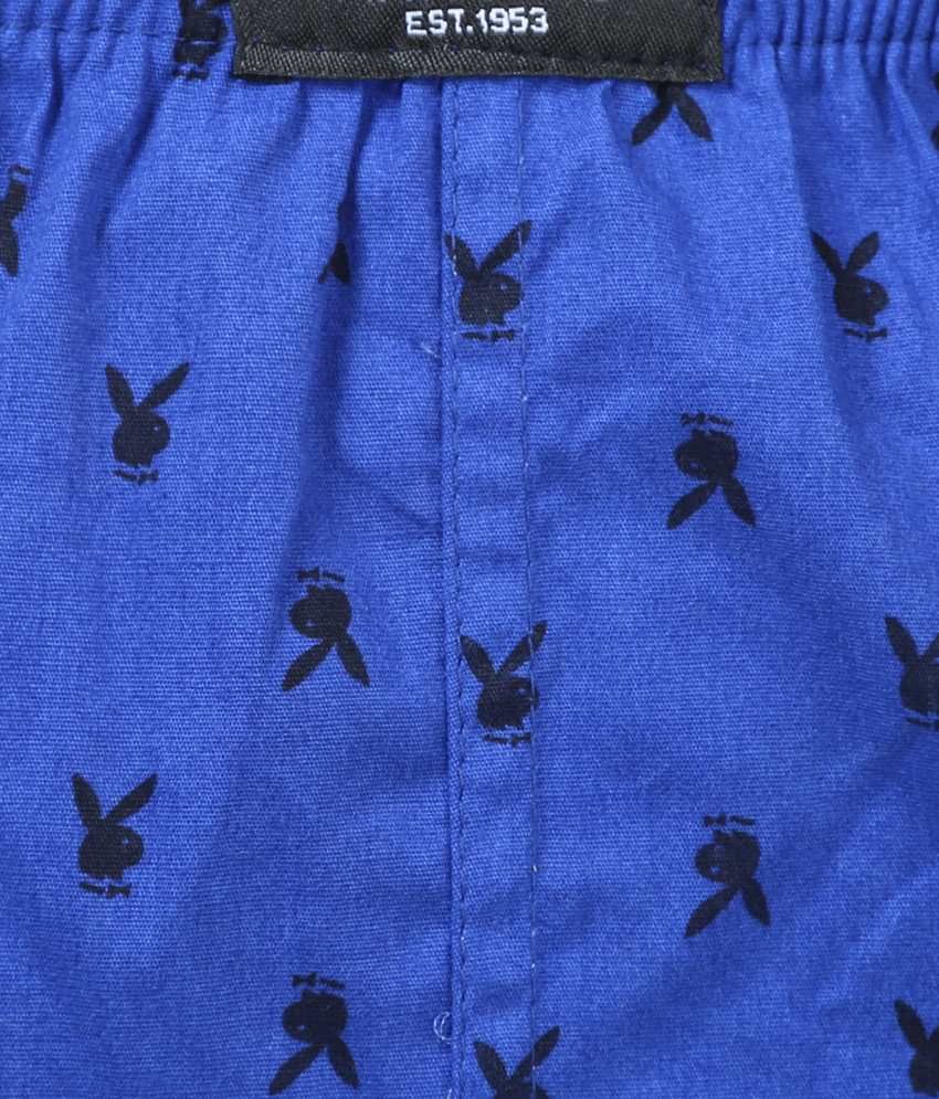 blue playboy shorts