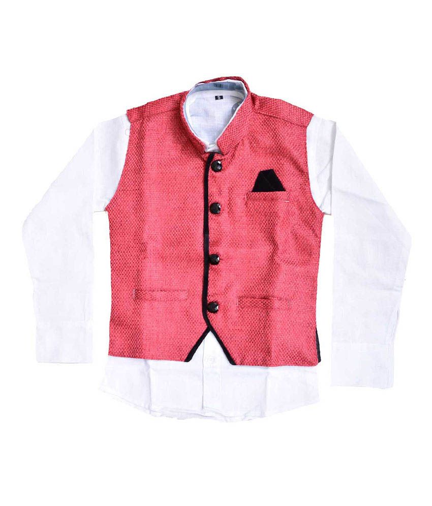     			British Terminal Pink Cotton Full Sleeves Waistcoat