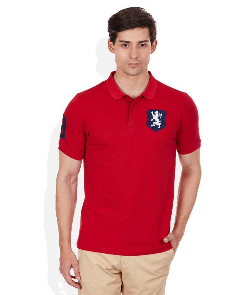  Giordano  Red Polo  Neck T Shirt Buy Giordano  Red Polo  