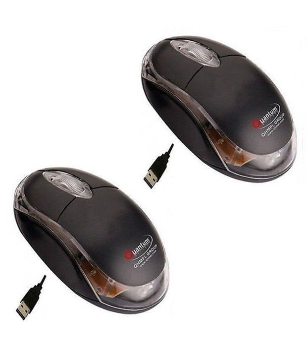 Quantum QHM 222 Black USB Wired Mouse