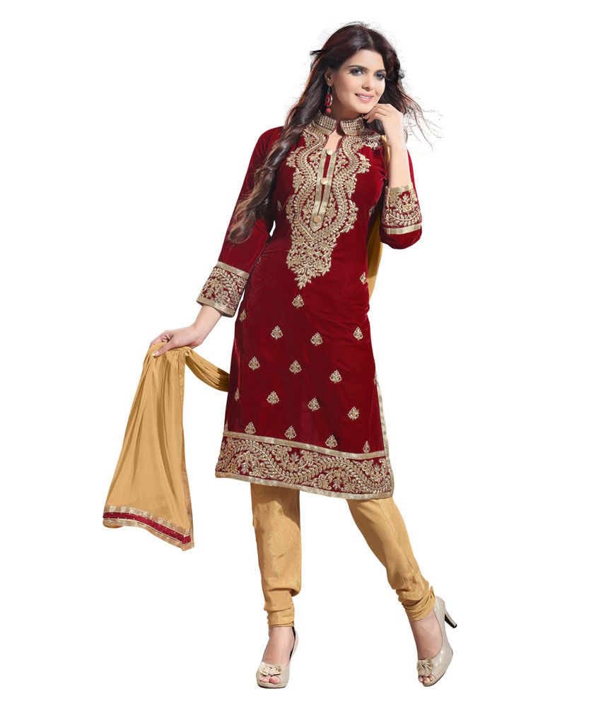 Laxmi Fashion Multi Embroidered Dress Material - Buy Laxmi Fashion ...