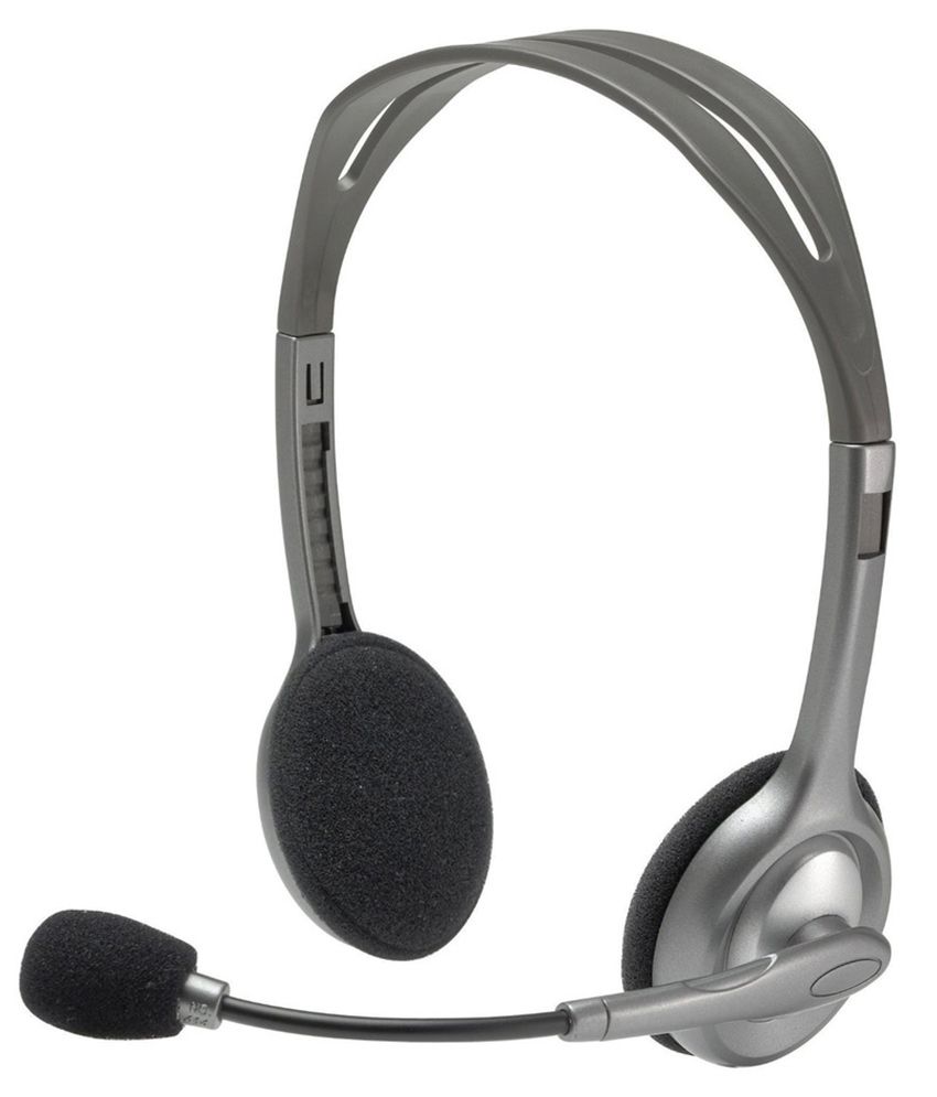     			Logitech h110 Over Ear Headset with Mic Silver