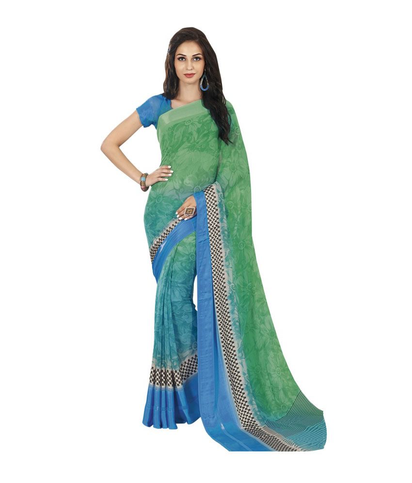 Mangaldeep Multicoloured Georgette Saree - Buy Mangaldeep Multicoloured ...