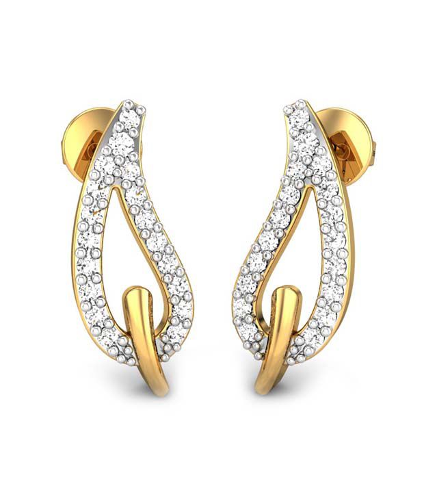 Candere Allison Diamond Earring Yellow Gold 14K: Buy Candere Allison ...