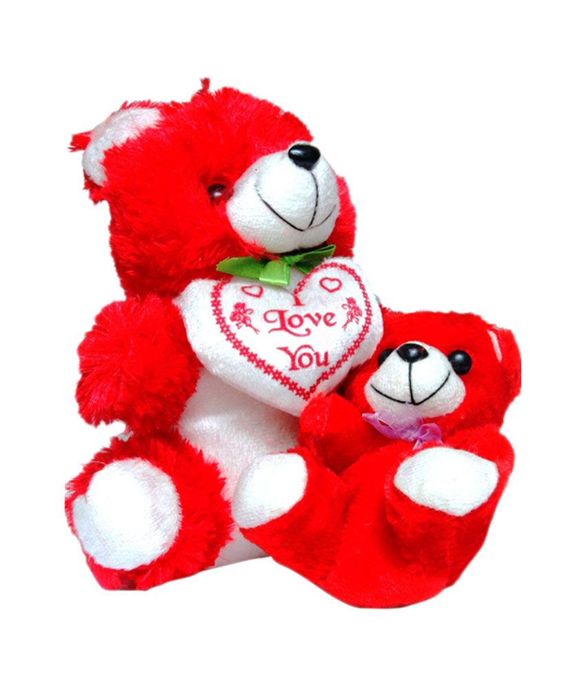 Globalts Cute Red Pair Of Teddy Bear Stuffed Love Soft Toy For