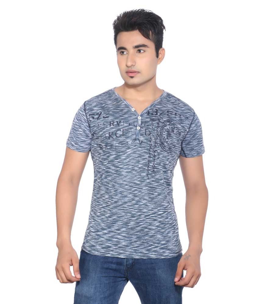 Protest Blue Cotton Printed TShirt Buy Protest Blue Cotton Printed T