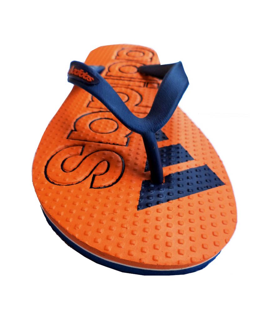 adidas orange slippers
