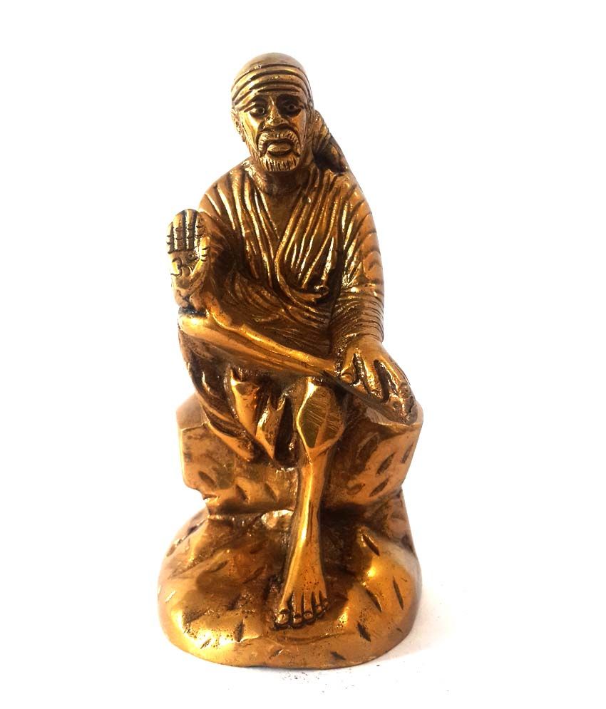     			Kainos Yellow Brass Sai Baba Idol