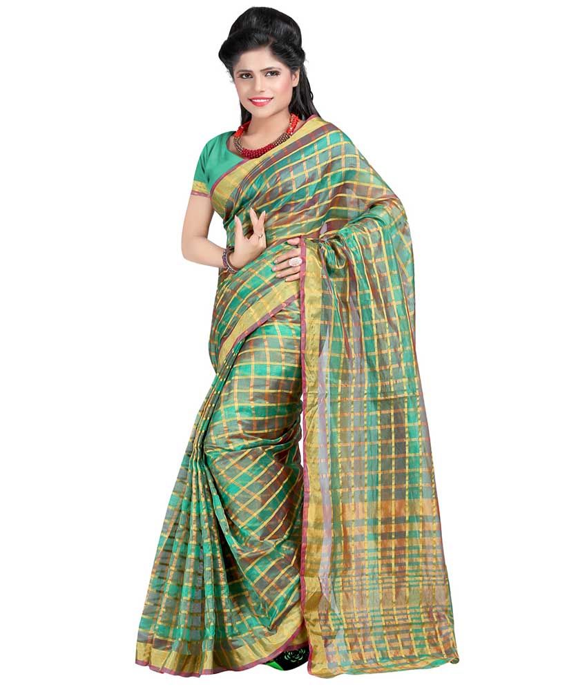 Laxmi Sarees Green Mysore Silk Saree - Buy Laxmi Sarees Green Mysore ...