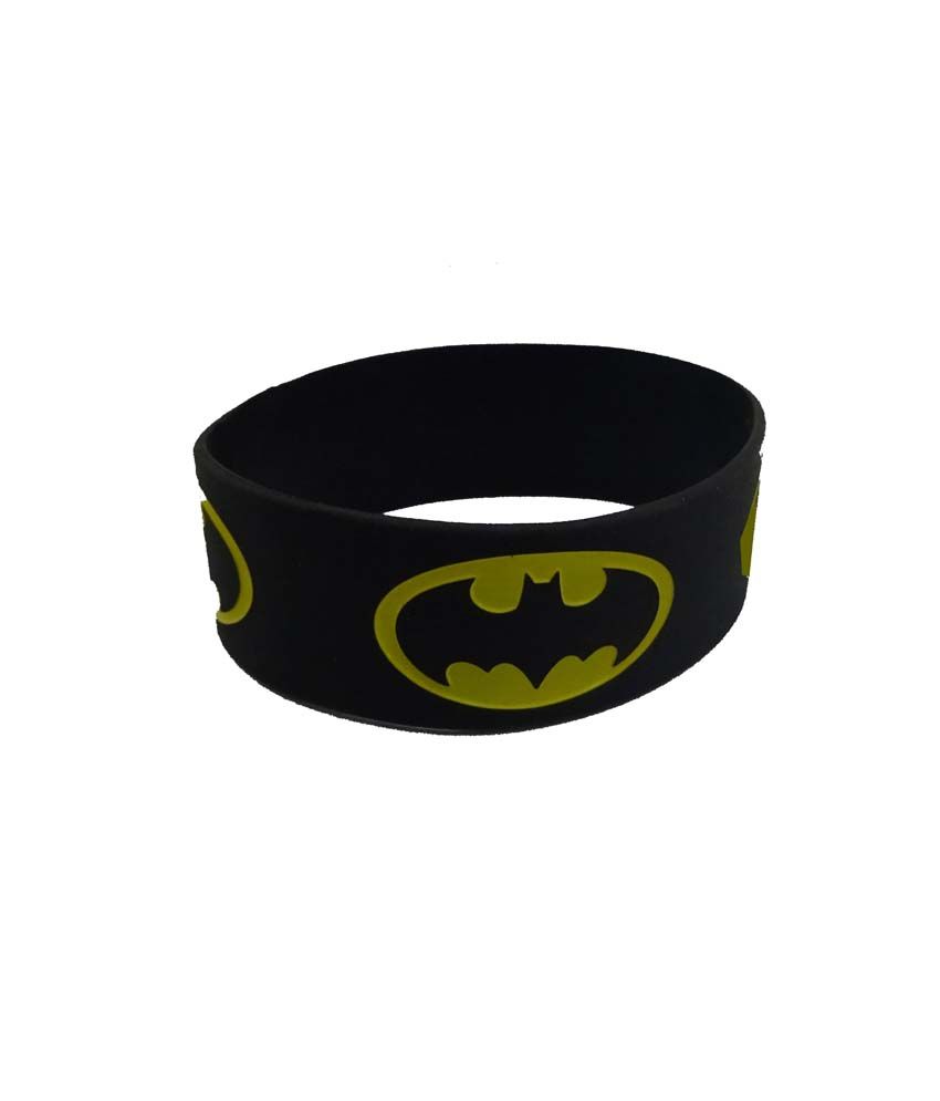 Anoi Afzonderlijk Verrijking Eshoppee Black Batman Silicone Wrist Band For Men & Women Wristband  Bracelet: Buy Online at Low Price in India - Snapdeal