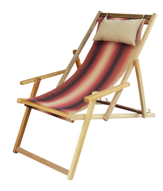 Solid Wood Lawn Chair In Beige Solid Wood Lawn Chair In Beige