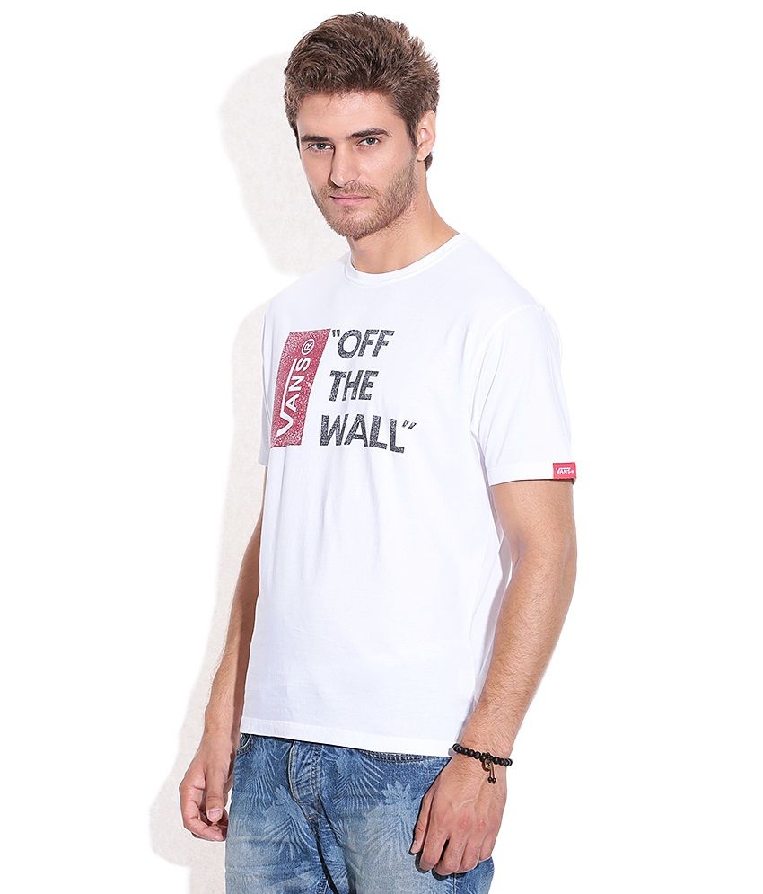 Vans White Men T- Shirt - Buy Vans White Men T- Shirt Online at Low ...