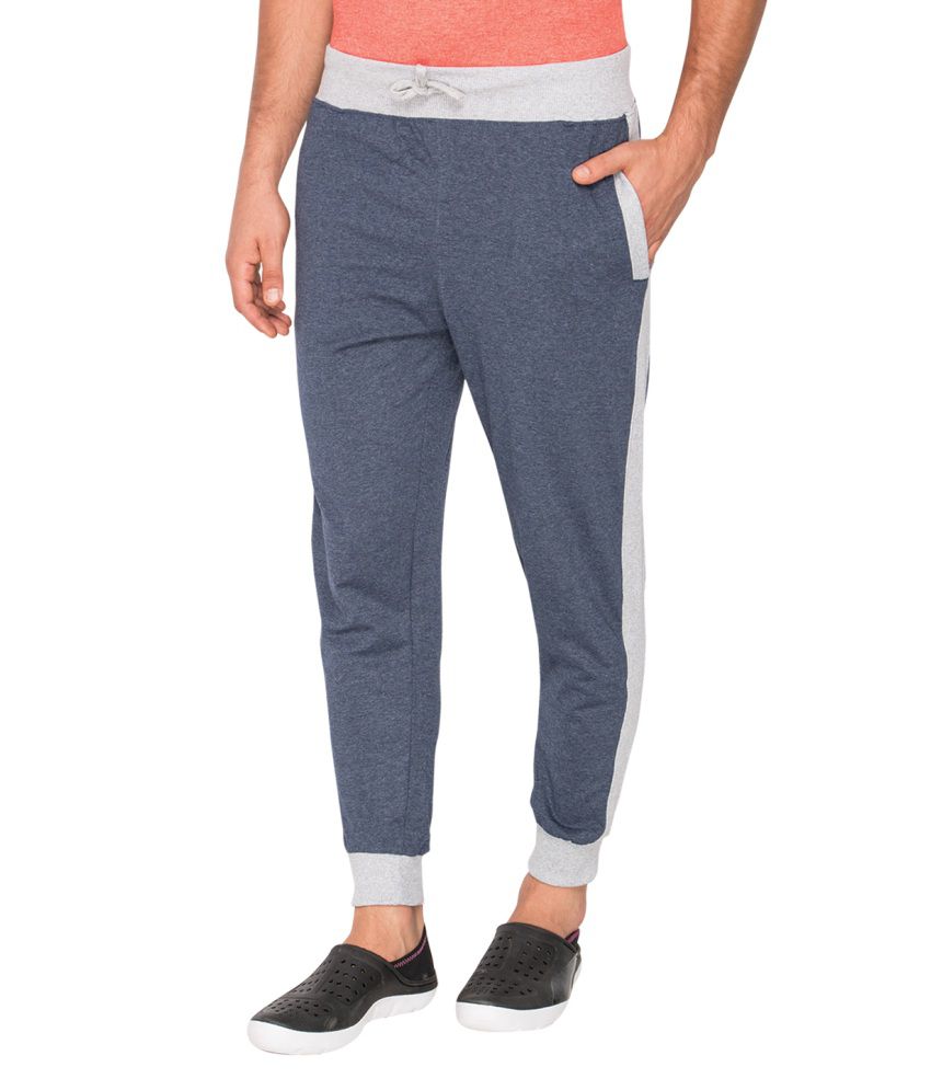 Campus Sutra Blue Cotton Track Pant For Men - Buy Campus Sutra Blue ...