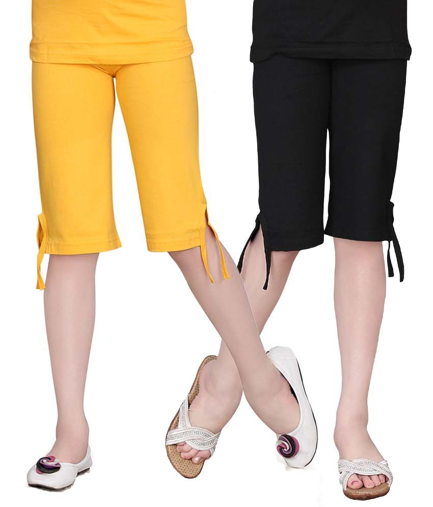     			Sini Mini Girls Cotton Capris ( Multicolor )